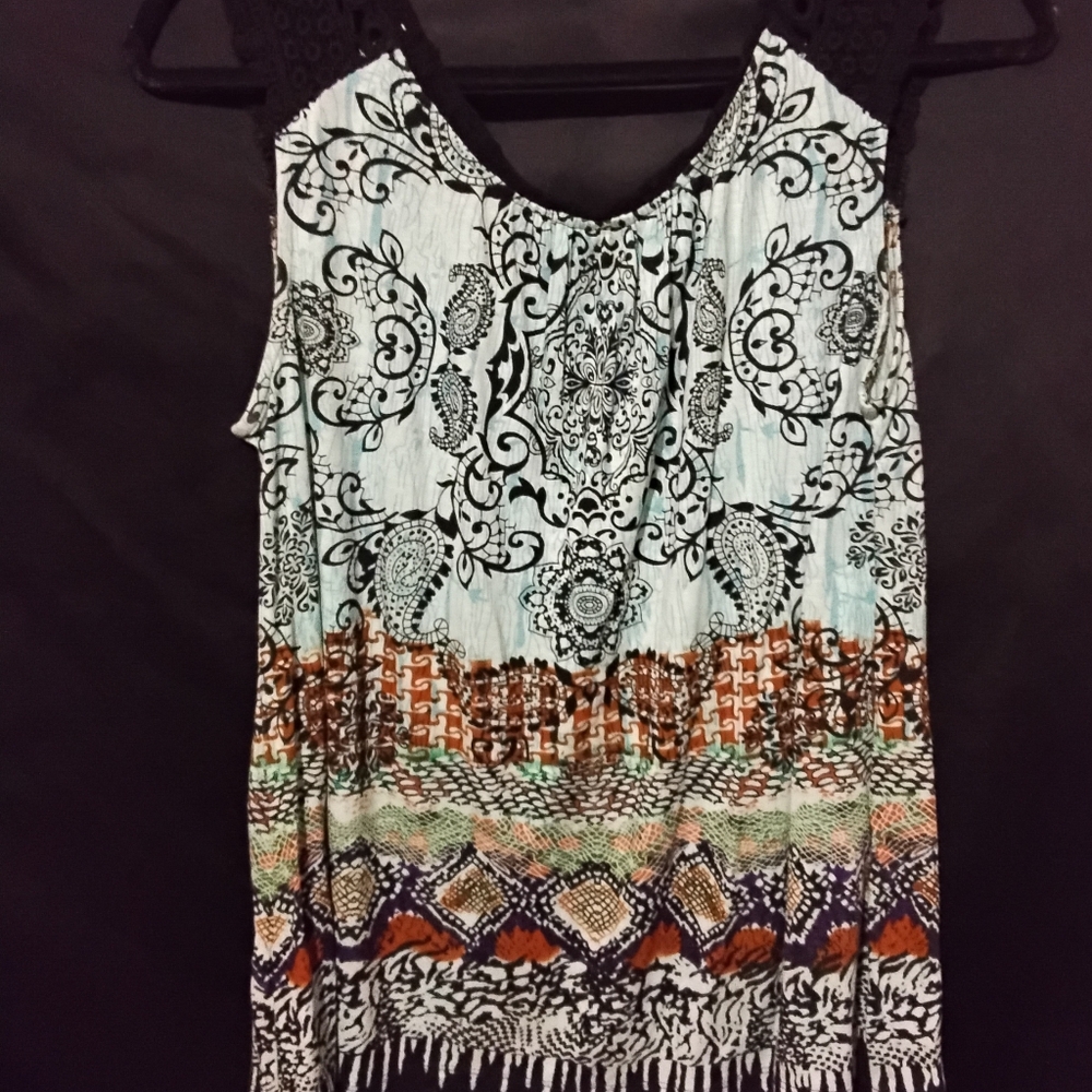 Crochet Shoulder Bila , Boho Style Tank Med